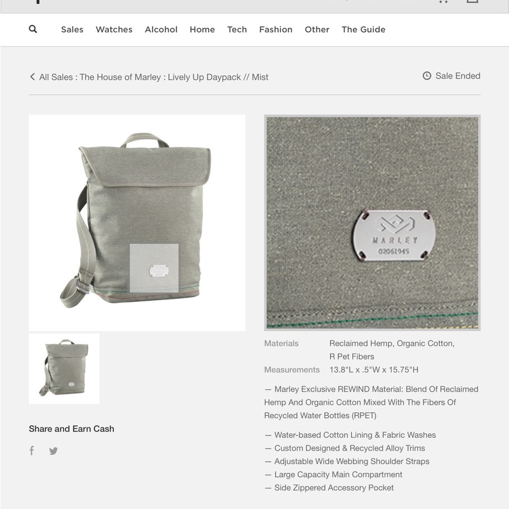 House of Marley “Lively Up” Day pack
